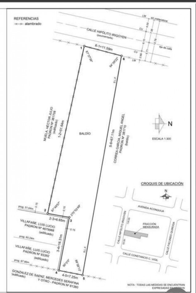 TERRENO EN VENTA YB, A MTS DE AVENIDA ACONQUIJA